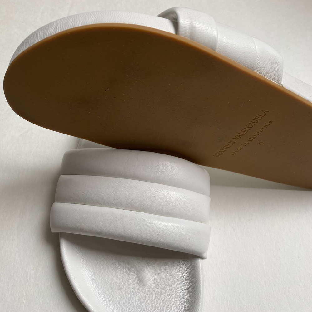 Beatrice Valenzuela white sandal slides